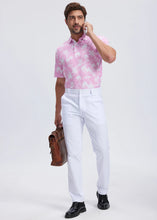 Load image into Gallery viewer, Summer Mens Golf Polo Shirts Quick Dry Print Tee Shirts Moisture Wicking Performance T-shirt Business Casual Polo Shirt