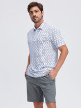 Load image into Gallery viewer, Summer Mens Golf Polo Shirts Quick Dry Print Tee Shirts Moisture Wicking Performance T-shirt Business Casual Polo Shirt