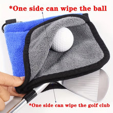 Load image into Gallery viewer, Golf towel, ball cleaning towel, ball cleaning cloth towel, outdoor with hook golf gift
