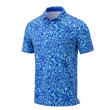Load image into Gallery viewer, Summer Mens Golf Polo Shirts Quick Dry Print Tee Shirts Moisture Wicking Performance T-shirt Business Casual Polo Shirt
