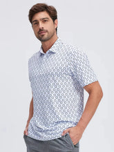 Load image into Gallery viewer, Summer Mens Golf Polo Shirts Quick Dry Print Tee Shirts Moisture Wicking Performance T-shirt Business Casual Polo Shirt