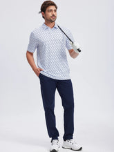 Load image into Gallery viewer, Summer Mens Golf Polo Shirts Quick Dry Print Tee Shirts Moisture Wicking Performance T-shirt Business Casual Polo Shirt