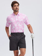 Load image into Gallery viewer, Summer Mens Golf Polo Shirts Quick Dry Print Tee Shirts Moisture Wicking Performance T-shirt Business Casual Polo Shirt