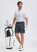 Load image into Gallery viewer, Summer Mens Golf Polo Shirts Quick Dry Print Tee Shirts Moisture Wicking Performance T-shirt Business Casual Polo Shirt