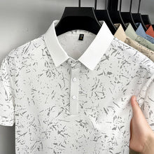 Load image into Gallery viewer, Mens Abstract Print Polo Shirts Summer Casual Short Sleeve Golf Shirts Breathable Moisture Wicking Lightweight Tops for Men