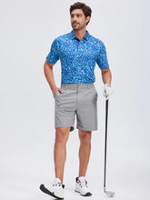 Load image into Gallery viewer, Summer Mens Golf Polo Shirts Quick Dry Print Tee Shirts Moisture Wicking Performance T-shirt Business Casual Polo Shirt