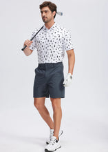 Load image into Gallery viewer, Summer Mens Golf Polo Shirts Quick Dry Print Tee Shirts Moisture Wicking Performance T-shirt Business Casual Polo Shirt