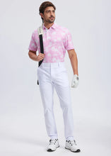 Load image into Gallery viewer, Summer Mens Golf Polo Shirts Quick Dry Print Tee Shirts Moisture Wicking Performance T-shirt Business Casual Polo Shirt