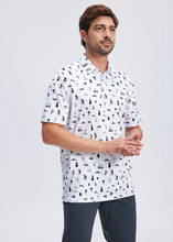 Load image into Gallery viewer, Summer Mens Golf Polo Shirts Quick Dry Print Tee Shirts Moisture Wicking Performance T-shirt Business Casual Polo Shirt