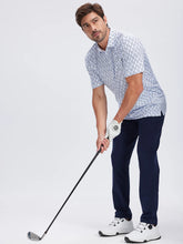 Load image into Gallery viewer, Summer Mens Golf Polo Shirts Quick Dry Print Tee Shirts Moisture Wicking Performance T-shirt Business Casual Polo Shirt