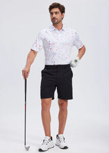 Load image into Gallery viewer, Summer Mens Golf Polo Shirts Quick Dry Print Tee Shirts Moisture Wicking Performance T-shirt Business Casual Polo Shirt