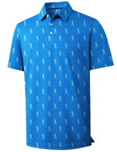 Load image into Gallery viewer, Mens Golf Shirts Short Sleeve Print Patterns Performance Moisture Wicking Polo Shirt 2026