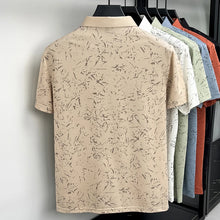 Load image into Gallery viewer, Mens Abstract Print Polo Shirts Summer Casual Short Sleeve Golf Shirts Breathable Moisture Wicking Lightweight Tops for Men