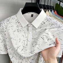 Load image into Gallery viewer, Mens Abstract Print Polo Shirts Summer Casual Short Sleeve Golf Shirts Breathable Moisture Wicking Lightweight Tops for Men
