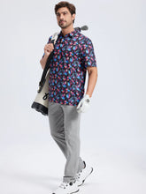 Load image into Gallery viewer, Summer Mens Golf Polo Shirts Quick Dry Print Tee Shirts Moisture Wicking Performance T-shirt Business Casual Polo Shirt