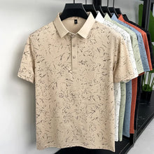 Load image into Gallery viewer, Mens Abstract Print Polo Shirts Summer Casual Short Sleeve Golf Shirts Breathable Moisture Wicking Lightweight Tops for Men