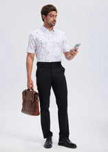 Load image into Gallery viewer, Summer Mens Golf Polo Shirts Quick Dry Print Tee Shirts Moisture Wicking Performance T-shirt Business Casual Polo Shirt