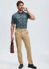Load image into Gallery viewer, Summer Mens Golf Polo Shirts Quick Dry Print Tee Shirts Moisture Wicking Performance T-shirt Business Casual Polo Shirt