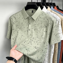 Load image into Gallery viewer, Mens Abstract Print Polo Shirts Summer Casual Short Sleeve Golf Shirts Breathable Moisture Wicking Lightweight Tops for Men