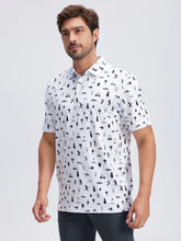 Load image into Gallery viewer, Summer Mens Golf Polo Shirts Quick Dry Print Tee Shirts Moisture Wicking Performance T-shirt Business Casual Polo Shirt